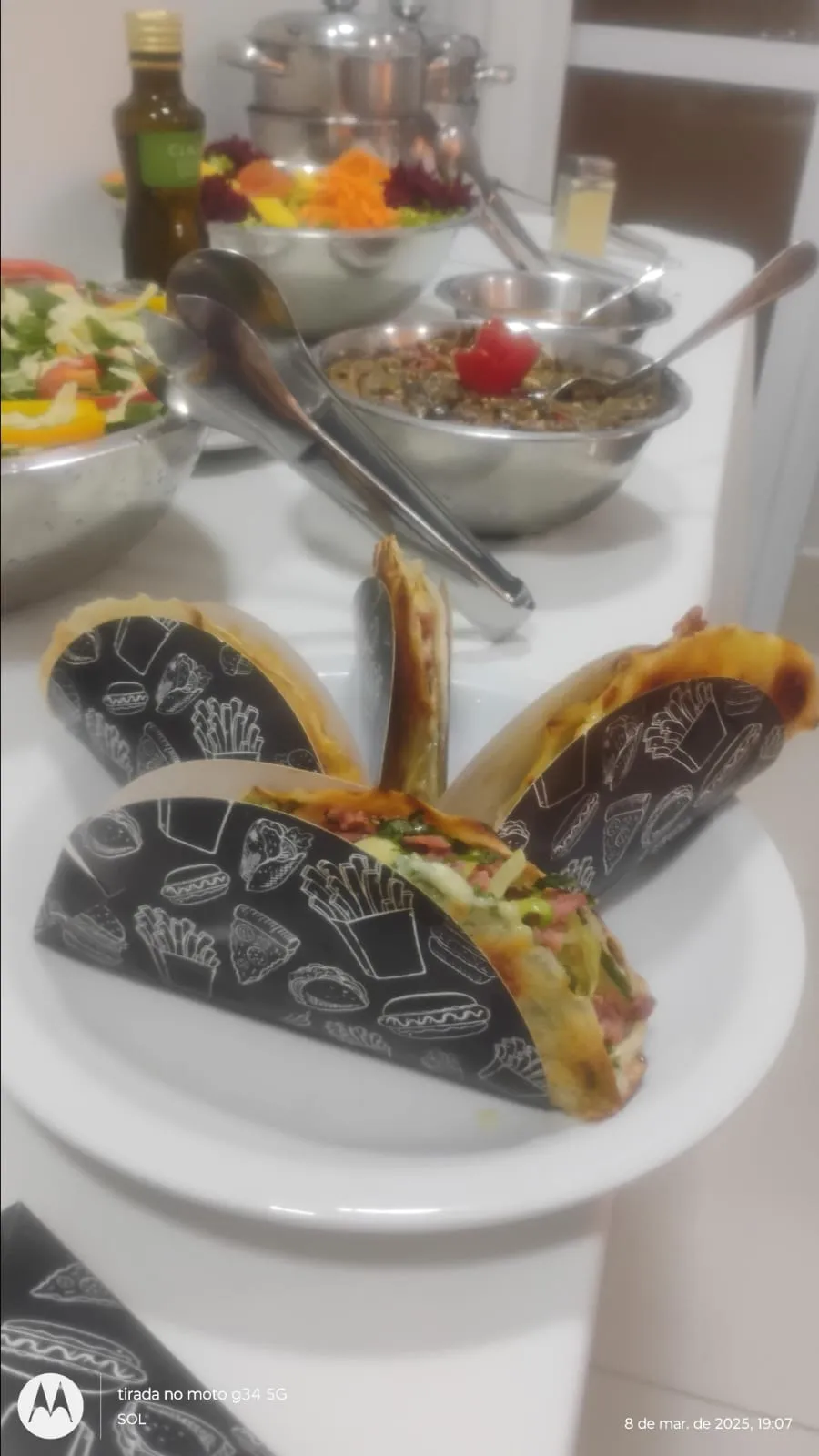 Buffet de crepe francês no cone